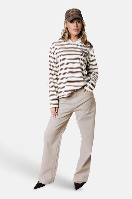 Polo met lange mouwen - Off white