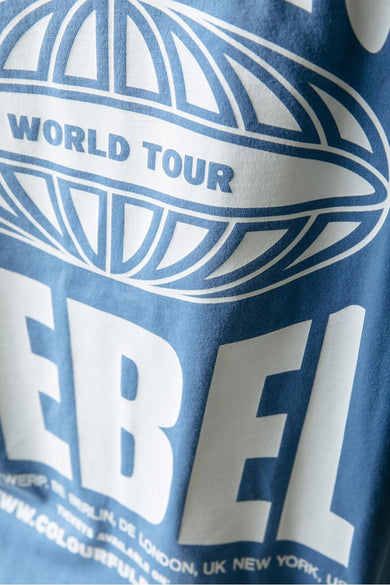 T-shirt (korte mouwen) Blauw - COLOURFUL REBEL
