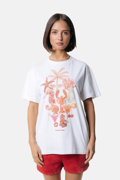 T-shirt (korte mouwen) Wit - COLOURFUL REBEL