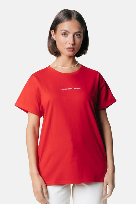 Top (korte mouwen) Rood - COLOURFUL REBEL