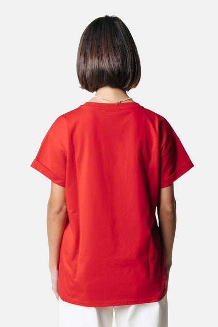 Top (korte mouwen) Rood - COLOURFUL REBEL