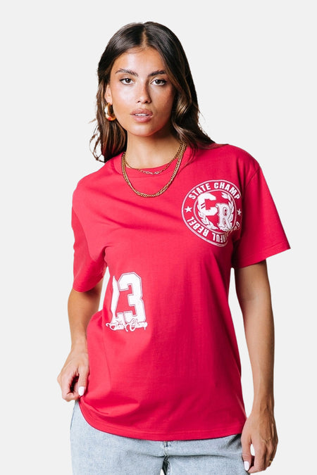 T-shirt met korte mouwen - rood