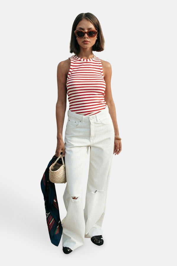 Top (zonder mouwen) Rood - COLOURFUL REBEL
