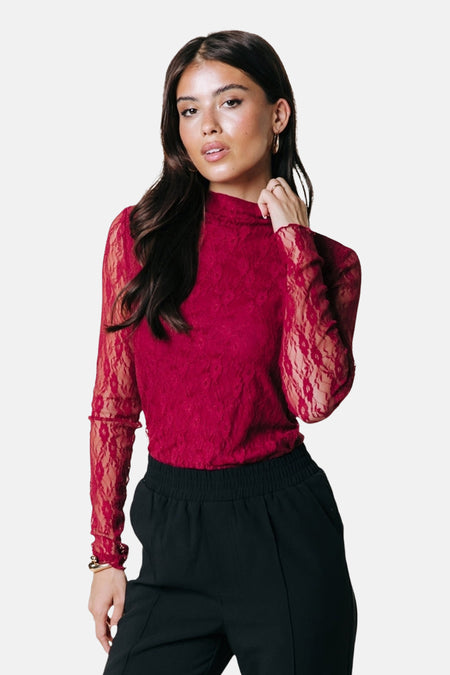 T-shirt met lange mouwen - rood