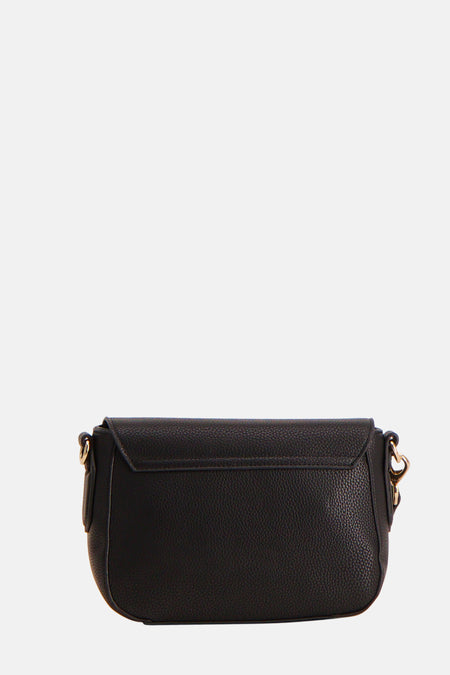Sac à dos noir de VALENTINO BAGS, avec texture et détails dorés.
