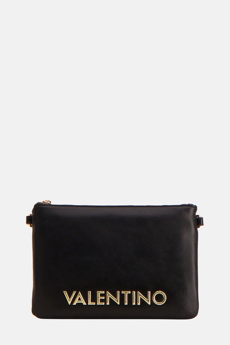 Sac à dos noir de VALENTINO BAGS avec logo doré.