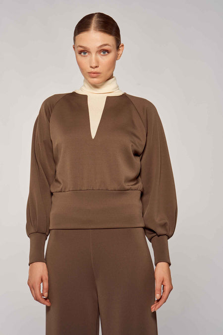 Blouse - bruin