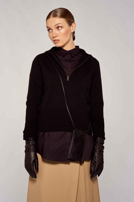 Pull col roulé Noir - YŪGEN