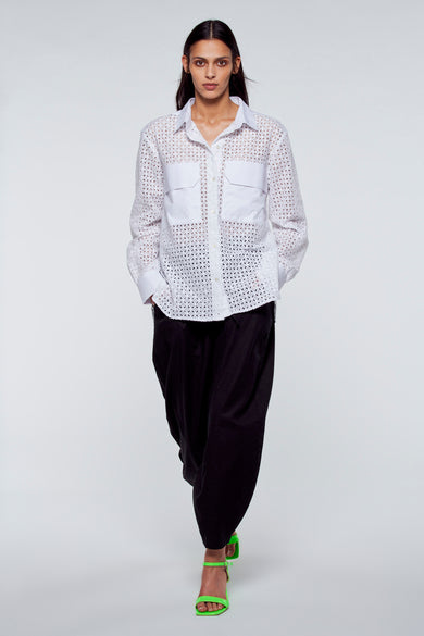 Chemise &agrave; manches longues - blanc