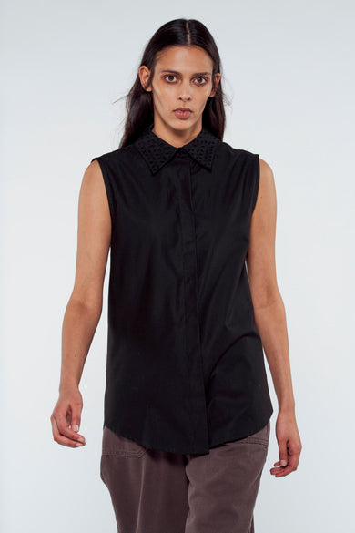 Chemise sans manches - noir