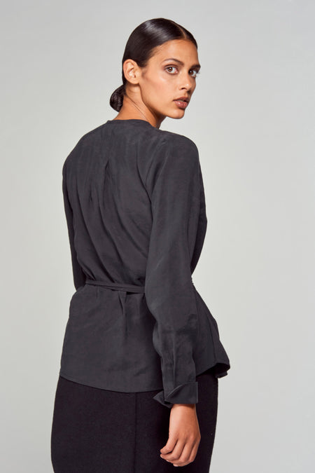 Blouse (lange mouwen) Zwart - YŪGEN