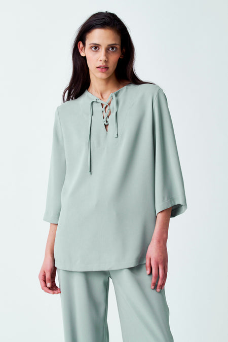 Blouse (lange mouwen) Groen - YŪGEN