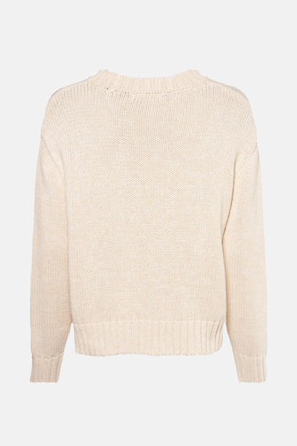 Pull met ronde hals - beige - HAILYS