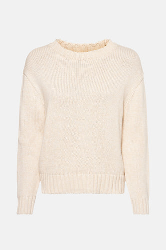 Pull met ronde hals - beige - HAILYS