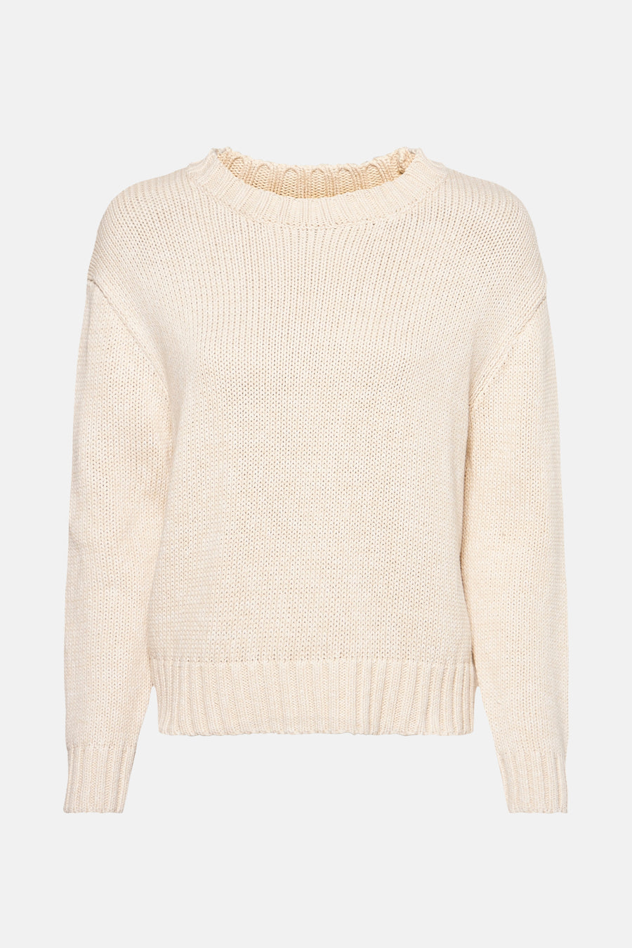 Pull met ronde hals - beige - HAILYS