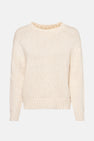 Pull met ronde hals - beige