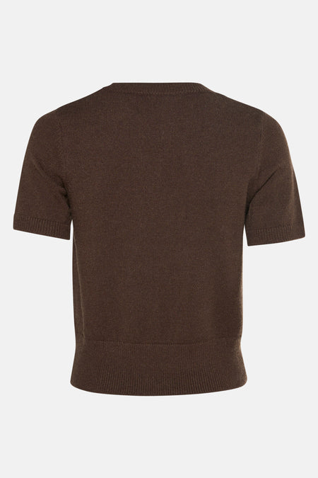 Pull met ronde hals - bruin