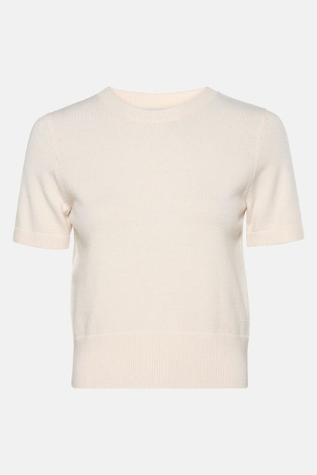 Pull met ronde hals - ecru