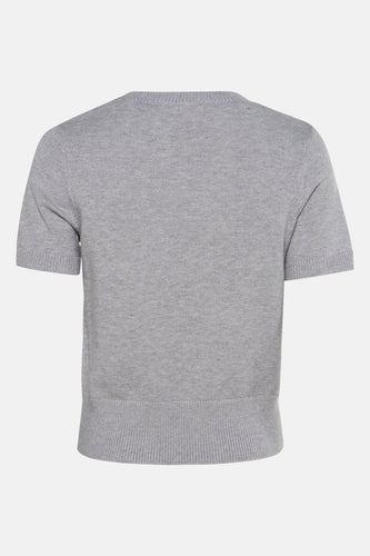 Pull met ronde hals - grijs - HAILYS - 4