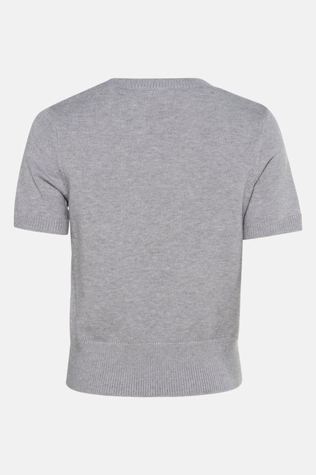 Pull met ronde hals - grijs