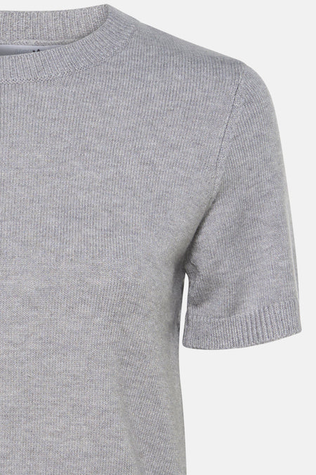 Pull met ronde hals - grijs