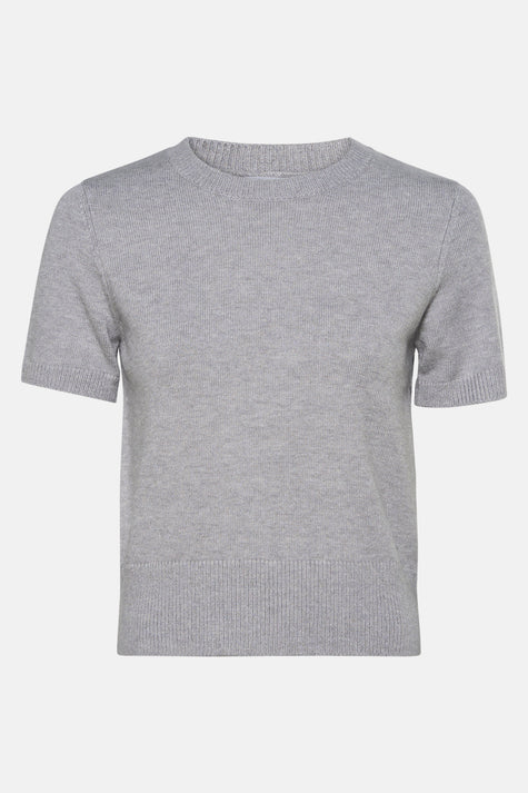 Pull met ronde hals - grijs