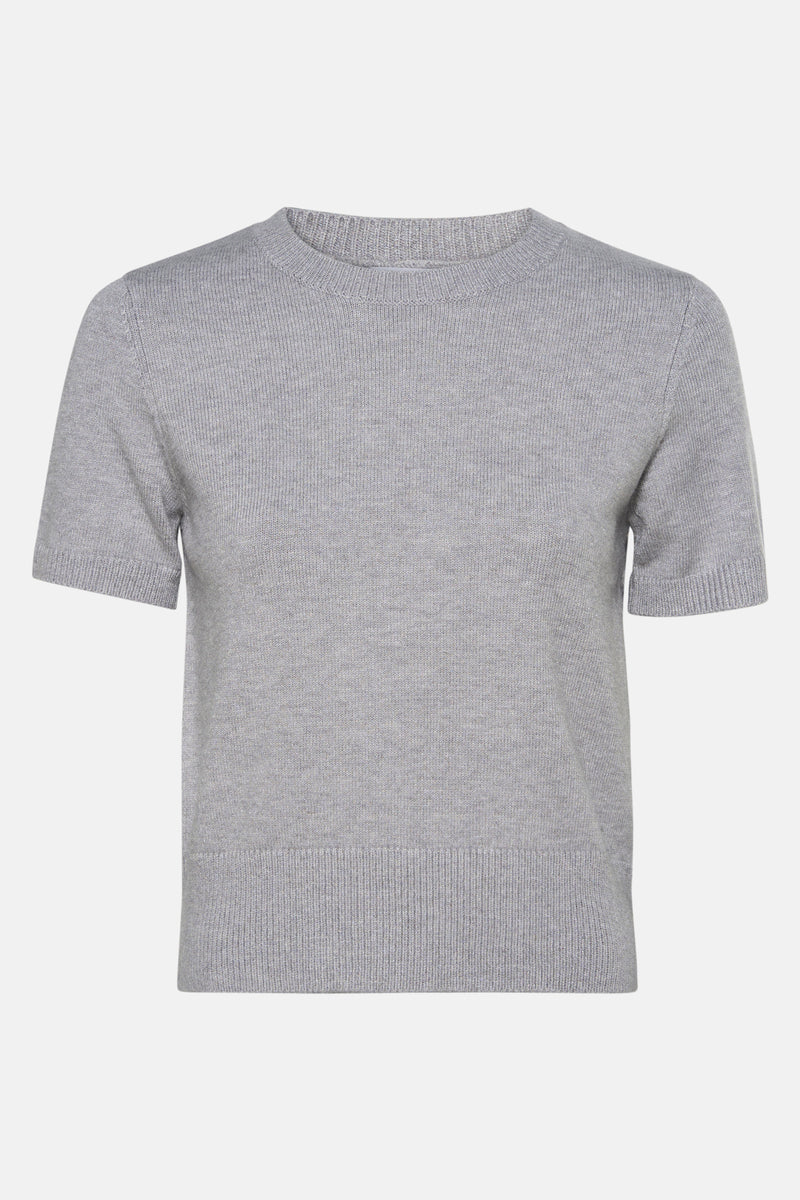 Pull met ronde hals - grijs