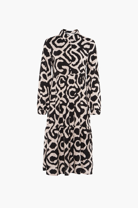 Kleedje met lange mouwen - ecru