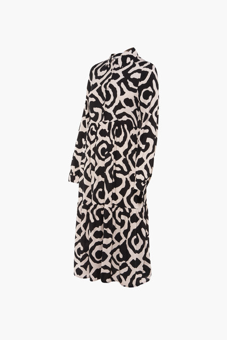 Kleedje met lange mouwen - ecru